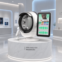 Analyseur de peau et de cuir chevelu 3D AI portable, scanner facial 8 spectres, machine de test d'hydratation, de rides et de pigmentation