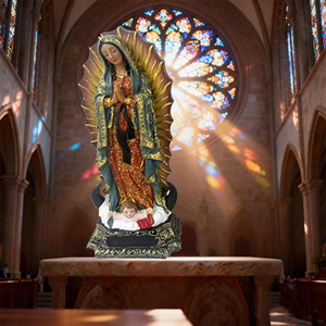 Figura Religiosa de la Sagrada Familia, Jesús y Virgen María, Pintada a Mano, Modelo de Resina para Decoración del Hogar, Regalo de Navidad Personalizado, RF-183 - Product Image 2