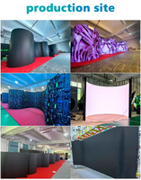 Panel de Pantalla LED Curva P3.91 para Alquiler de Video Wall Flexible, Pantalla Móvil para Conciertos en Interiores