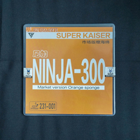 SUPER KAISER NINJA300 Orange Provincial Caoutchouc de tennis de table en éponge, certification ITTF, picots vers l'intérieur, adhérent, offensif