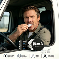 DismoK OEM Sachets d'énergie à la caféine naturelle, étiquette privée personnalisée, sachets d'énergie zéro calorie en boîte avec vitamine B6 et niacine