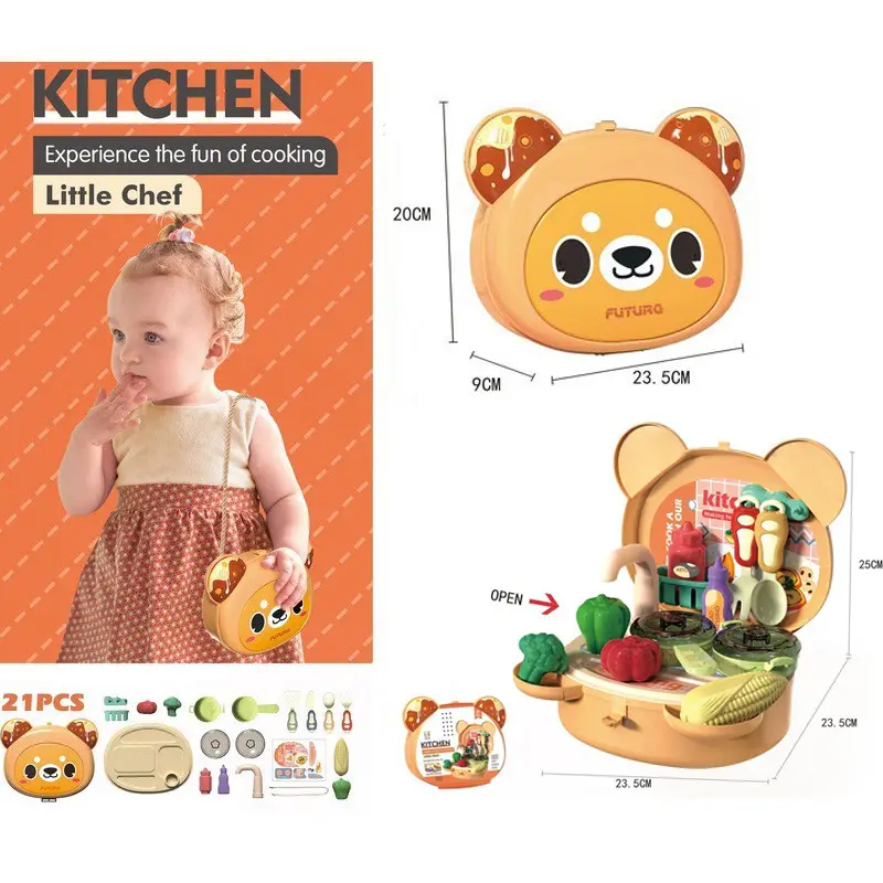 Çocuk pet tek omuz saklama çantası simülasyon mutfak tıbbi pastane tema hediye oyuncak farklı serisi oyna pretend