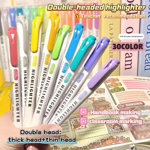 ปากกาไฮไลท์น่ารักแบบใหม่ หัวคู่ ลายมาการอง สำหรับสำนักงานและโรงเรียน ปากกาเจลคาวาอี้ ปากกาลูกลื่นแบบกำหนดเอง ขายส่ง ชุด 5 ด้าม - Product Image 2