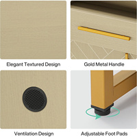 Meuble de rangement moderne en bois et métal imperméable pour chaussures, avec tiroirs, pour entrée et chambre, grande capacité, mobilier de maison