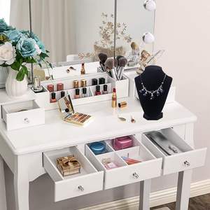 حامل عرض للمجوهرات المخملية السوداء حامل للقلادة مع تخزين Schmuck علبة منظم عرض المجوهرات - Product Image 5