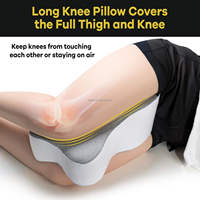 Oreiller de genou en mousse à mémoire de forme avec logo personnalisé coussin de soutien des jambes pour dormeurs latéraux oreiller de lit orthopédique anti-douleur sciatique