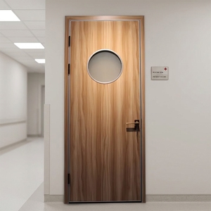 <span class=keywords><strong>Porte</strong></span> <span class=keywords><strong>de</strong></span> clinique HPS en bois, design moderne personnalisé Yonking, <span class=keywords><strong>porte</strong></span> d'hôpital antibactérienne en bois avec verre pour clinique - Product Image 4