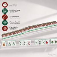 Jeu de Mahjong américain complet de 160 tuiles, tuiles Joker gravées en résine avec bordure dorée, coffret cadeau haut de gamme, logo personnalisé, vente en gros