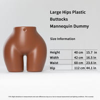 Mannequin de vitrine en plastique PP grande taille pour lingerie, avec contour réaliste et fessier robuste