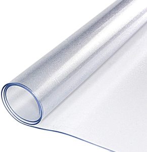 Couverture de table en PVC transparent de taille multiple de 1.5mm d'épaisseur, protection de tapis de bureau en plastique transparent