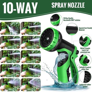 Juego de Mangueras de Jardín Xinglun de 50 Pies, Reforzadas con Tela, de Alta Presión, para Lavado de Autos, Manguera Flexible con Boquilla de Pulverización - Product Image 4