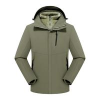 Veste d'hiver unisexe de couleur unie pour l'extérieur, en tissu 75D double trame et double chaîne, doublure en polaire Silver Fox 420g, fermetures éclair entièrement imperméables