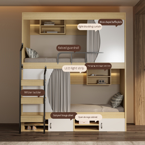 Двухэтажная космическая двухъярусная кровать, студенческое общежитие, взрослый отель, гостевой дом, Молодежная кровать общежития - Product Image 6