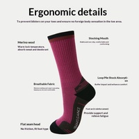 Chaussettes de sport unisexes Renaissance Outdoor en laine mérinos et mélange de coton pour la randonnée, l'alpinisme et la course sur sentier, avec absorption des chocs sous la plante du pied