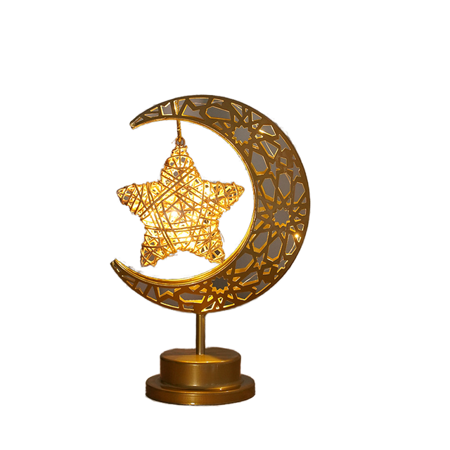 Modern Design LED Iron Art Star Moon Sphere Night Light Warm White AAA Battery Plug-In Hot-Selling Bedroom Atmosphere 50000