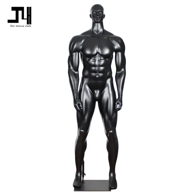 Высококачественный мужской манекен большого размера, спортивный черный мужской манекен, реалистичный сильный мужской манекен для демонстрации одежды