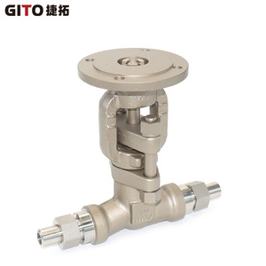 Vanne de coupure électrique de type T haute température haute pression en acier inoxydable P91, vanne de process résistante à l'érosion angulaire - Product Image 3