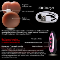 Vibromasseur et extension réalistes en silicone, grand modèle, souple, 100 % étanche, avec ventouse, pour femme HXR LM-A004L-1