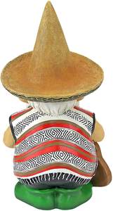 Polyresin/resina Pancho el Mariachi Gnome al aire libre gnomos de jardín divertido Gnomo de jardín estatuas a todo color - Product Image 3