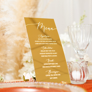 Tarjeta de menú de restaurante acrílica personalizada boda con logotipo de impresión y grabado UV - Product Image 4