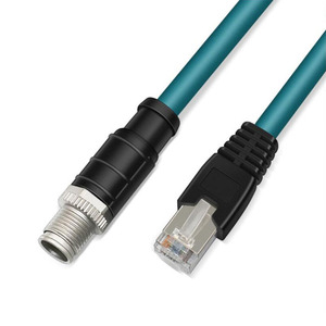 Netzwerkkabel 8-polig M12-x (M) auf Rj-45 (M) 3 m SF/UTP Cat <span class=keywords><strong>5e</strong></span> - Product Image 5