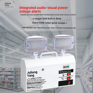 Sistema de Iluminación de Emergencia, LED de 50W, Doble Cabezal, Recargable, Grado de Evacuación con Alarma Audible (Jujingyang) - Product Image 1
