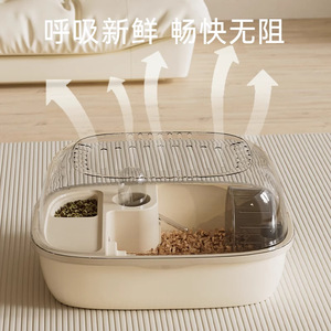 Jaula de Hámster de Doble Capa de Lujo, 23.5cm X 16cm X 31cm, con Rueda de Ejercicio y Área de Alimentación para Uso en Interiores - Product Image 5