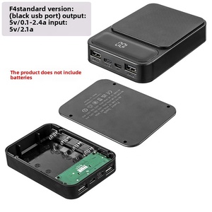 Boîtier de batterie 18650 détachable 4/6/8/10 cellules, kit de coque de batterie externe avec affichage LED, double entrée USB, Micro USB, Type-C, charge sans fil - Product Image 6