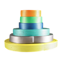 Sangle de levage en polyester résistante à l'usure, sangle plate en toile, ceinture de levage industrielle pour la logistique et le levage de conteneurs de marchandises