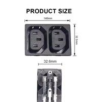 Prise de courant industrielle PDU IEC C13 C14 C15 C16 C17 C19 C20 2 prises auto-terrestres 15A 250V à clipser