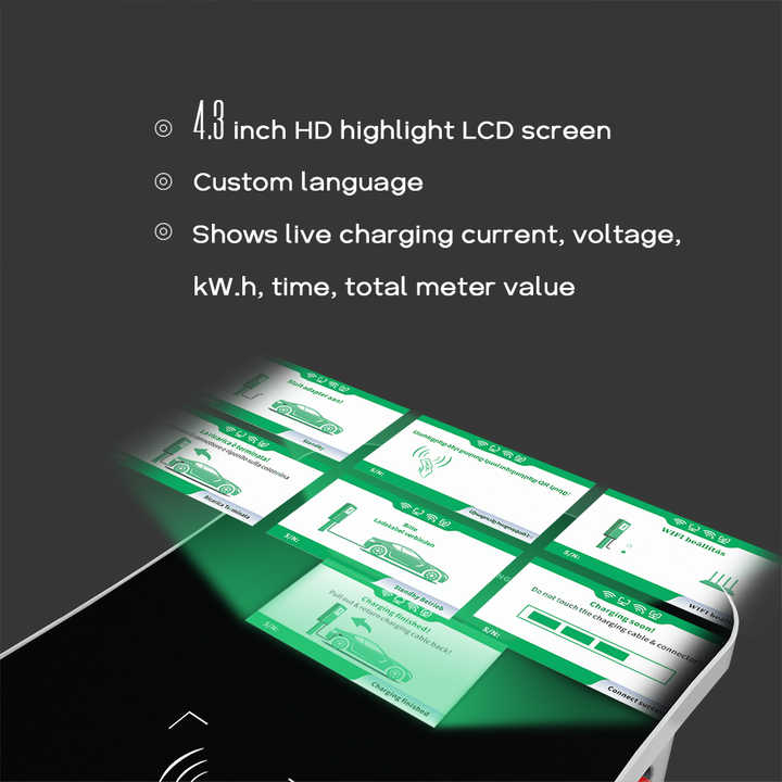 11KW Wifi Wireless EV Charger App Smart Wallbox 16A 3Phase Electric Car Charging EV Station