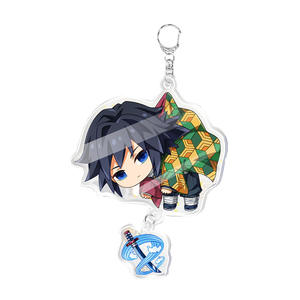 Porte-clés Anime Demon Slayer <span class=keywords><strong>Kimetsu</strong></span> <span class=keywords><strong>No</strong></span> <span class=keywords><strong>Yaiba</strong></span> Kamado Tanjirou Kamado-Nezuko Tomioka Giyuu porte-clés en acrylique mignon drôle de dessin animé - Product Image 5