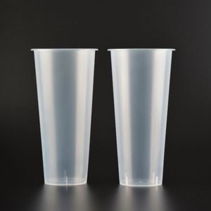 24Oz 32 Oz Premium Pp <b>Plastic</b> Disposable 90Mm Hard Injection Smoothie/Milktea/Bubble Tea <b>Cups</b> With Lids for Parties - Product Image 5