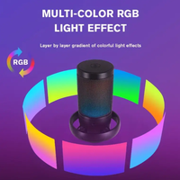 Microphone de jeu USB professionnel avec éclairage RGB, bras articulé réglable et filtre anti-pop