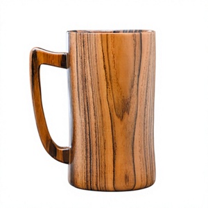 Solid Wood Clear Beer Glass Handmade Natural Wooden Modern Design Eco Friendly <b>Large</b> Capacity Boiling Water Safe Gift <b>Cup</b> for - Product Image 1