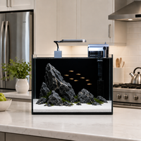 Kit d'aquarium nano personnalisable OEM, aquarium en gros directement de l'usine avec décor personnalisé et filtre intégré