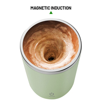 Fonwhy Tasse à agitation rotative électrique magnétique personnalisée Tasse à mélange de protéines en poudre de café en acier inoxydable Tasse à agitation automatique