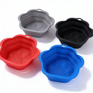Tazón plegable de silicona con forma de pata de gato, tazón portátil de silicona para mascotas, perros y gatos, tazón portátil para alimentar con agua, tazón de viaje. - Product Image 4
