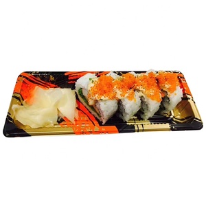 Japanese Food Container Sushi Togo Box Disposable Sushi Tray with Anti-fog Lid