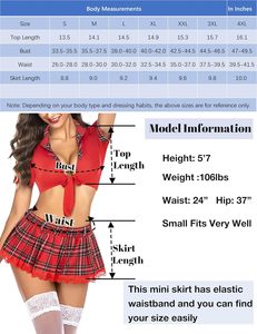 Ensemble de lingerie <span class=keywords><strong>sexy</strong></span> pour femme, style <span class=keywords><strong>écolière</strong></span>, en dentelle, avec haut et mini-jupe, pour cosplay et jeux de rôle - Product Image 2