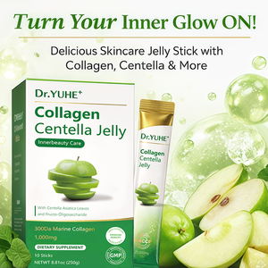 Venta al por mayor OEM: Suplemento de gelatina de belleza sabor manzana, barra de gelatina de colágeno Gotu Kola, gelatina para adelgazar - Product Image 2