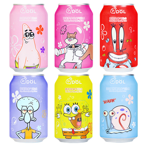Agua con Gas con Sabor a Lima Qdol Spongebob, 330 ml, <span class=keywords><strong>Refresco</strong></span> con Sabores a Uva, Melocotón Blanco, Lichi y Mango en Envase <span class=keywords><strong>de</strong></span> Botella - Product Image 1