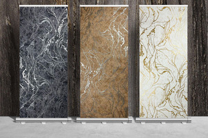 2023 Guangzhou <span class=keywords><strong>ihouse</strong></span> Venta caliente precio barato papel tapiz de diseño de mármol dorado y plateado - Product Image 2