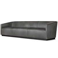 Canapé d'angle en cuir personnalisable pour salon, style abri, avec accoudoirs, coussins moelleux et cadre en bois, idéal pour villa et appartement