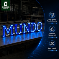 Letras de Canal con Iluminación Frontal LED 3D Personalizadas para Exteriores de Negocios y Tiendas