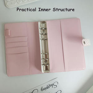 Raccoglitore <span class=keywords><strong>di</strong></span> carte fotografiche in pelle Pu A6 all'ingrosso personalizzato copertina del diario raccoglitore mensile raccoglitore Budget Planner con <span class=keywords><strong>buste</strong></span> in contanti - Product Image 2