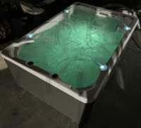 Whirlpool-Spa Garten-Whirlpool Massage-Pool Whirlpool-Badewanne Spa-Wannen mit 10 Sitzen Acryl-Whirlpool mit großem Fassungsvermögen