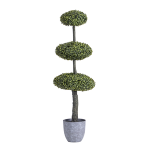 Árbol en maceta de <span class=keywords><strong>TRIPLE</strong></span> BOLA DE hoja de cacahuete verde Artificial de Topiary al por mayor de <span class=keywords><strong>para</strong></span> decoración de entrada de pasarela de porche delantero - Product Image 2