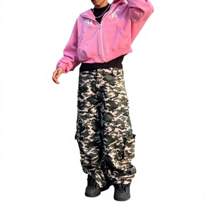 Best Selling Custom Loose Fit Camo Cargo Pants <b>Men</b> Streetwear Camouflage <b>Baggy</b> <b>Trousers</b> - Product Image 2