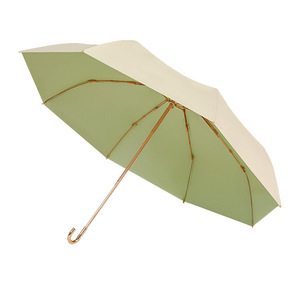 Sombrilla Plegable para Mujer con Gancho Dorado Pequeño, 8 Varillas, Protección Solar y Lluvia, Venta al por Mayor para Fabricantes - Product Image 1